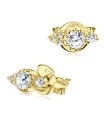 Elegant CZ Stone Silver Ear Stud STS-5072